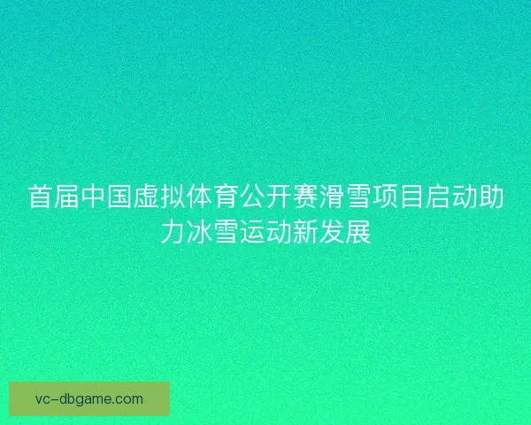 首届中国虚拟体育公开赛滑雪项目启动助力冰雪运动新发展